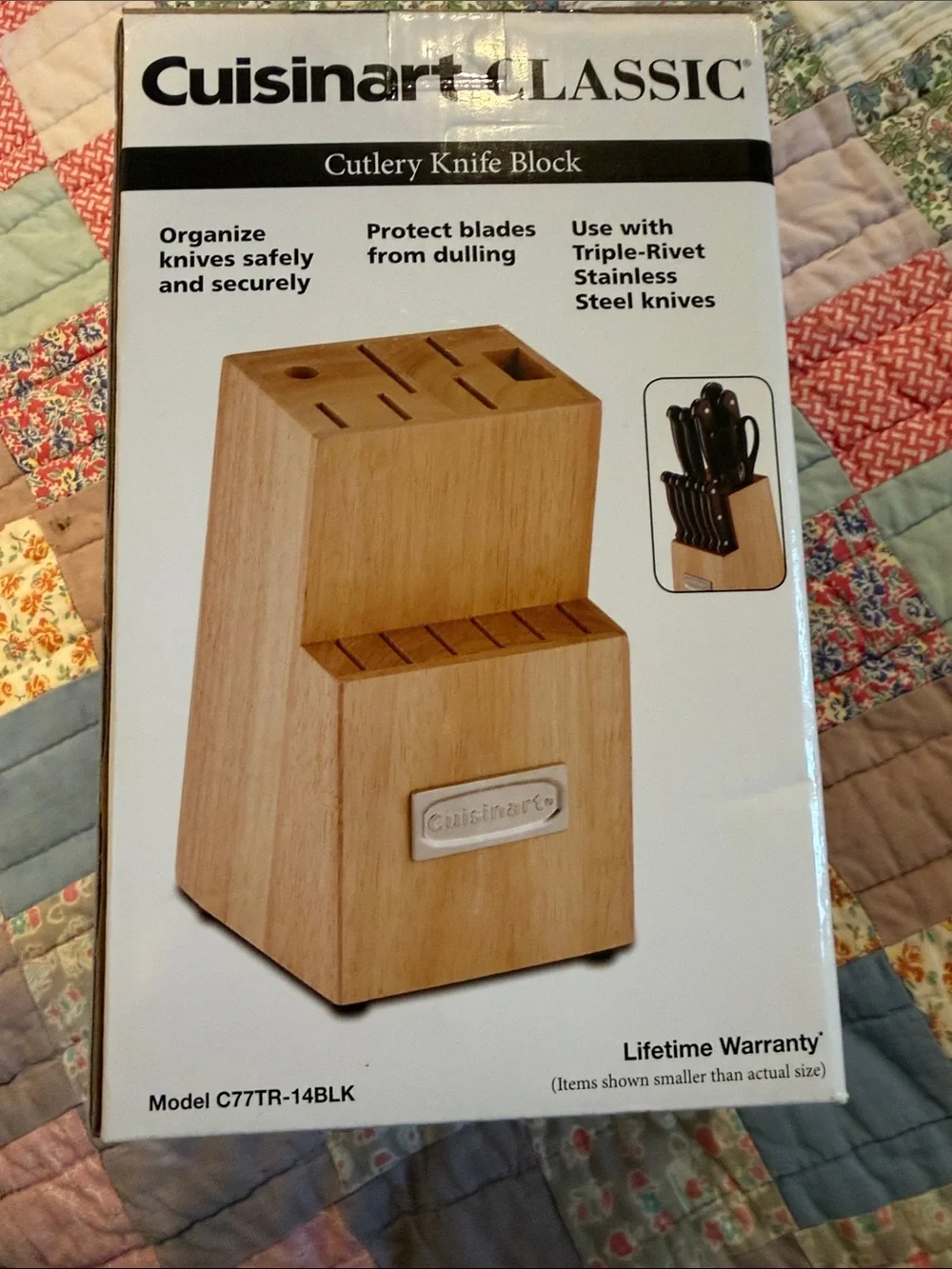 Cuisinart Natural Wood Finish Cutlery Knife Block - Light Wood